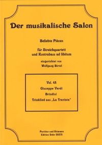Musical Salon 48 Verdi Brindisi Drinking Song Sheet Music Songbook