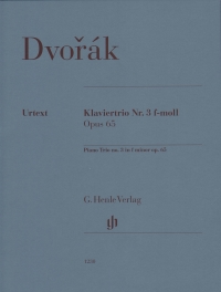 Dvorak Piano Trio No 3 Op65 Fmin Score & Parts Sheet Music Songbook