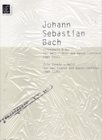 Bach Trio Sonata Bwv 1039 G Major 2 Flutes & Bc Sheet Music Songbook
