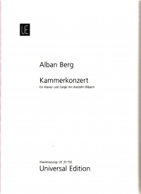 Berg Alban Chamber Concerto Sheet Music Songbook