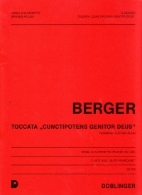 Berger Toccata Cunctipotens Genitor Deus Org/cl/ti Sheet Music Songbook