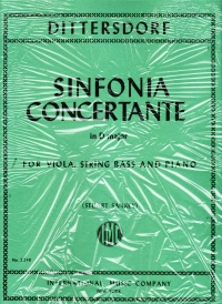 Dittersdorf Sinfonia Concertante D Vla, Dbass, Pft Sheet Music Songbook