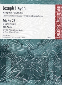 Haydn Piano Trio No 28 D Major Xv16 Fl Vcl Pno Sheet Music Songbook