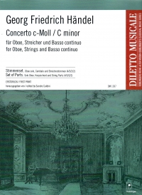 Handel Concerto In C Minor Ob/strs/hpsc Parts Sheet Music Songbook
