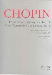 Chopin Piano Concerto No 1 Emin Op11 Score & Parts Sheet Music Songbook