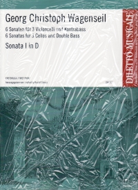 Wagenseil Sonata 1 In D Major Wv445/1-6 3 Vcl & Db Sheet Music Songbook