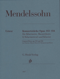 Mendelssohn Concert Pieces Op113 & 114 Sheet Music Songbook