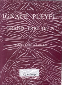 Pleyel Grand Trio Op29 Flute, Cello & Piano Sc/pts Sheet Music Songbook