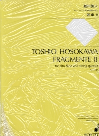 Hosokawa Fragmente Ii Alto Flute & String Quartet Sheet Music Songbook