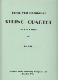 Dohnanyi String Quartet Op7 No1 A Major Parts Sheet Music Songbook