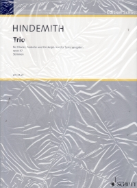 Hindemith Trio Op47 Viola, Tenor Sax & Piano Parts Sheet Music Songbook