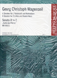 Wagenseil Sonata 3 C Major Wv445/3 3 Cellos & Db Sheet Music Songbook