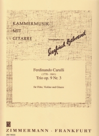 Carulli Trio Op9 No3 Flute, Violin & Guitar Parts Sheet Music Songbook