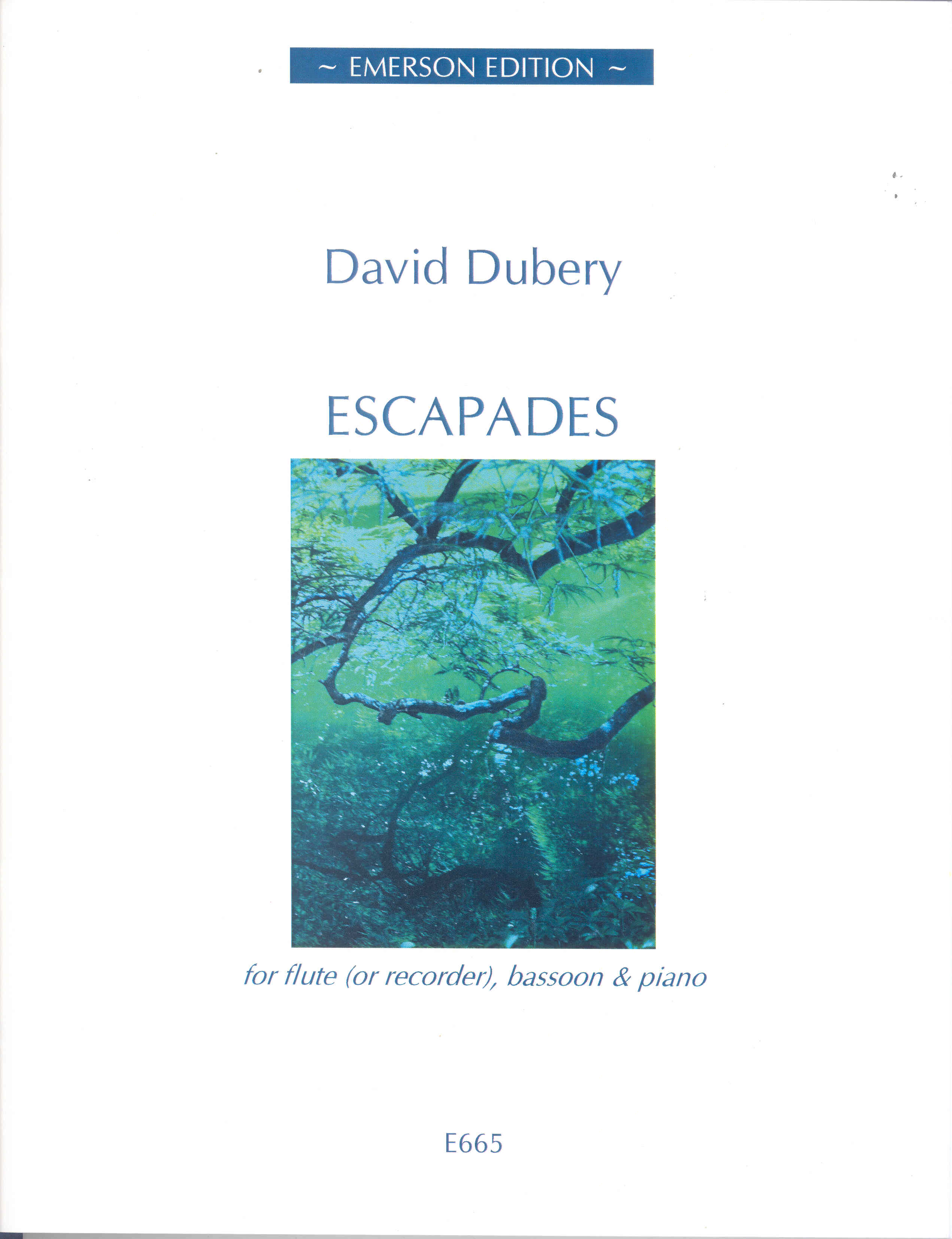 Dubery Escapades Flute/recorder, Bassoon & Piano Sheet Music Songbook