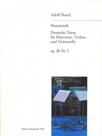 Busch Deutsche Tanze Op26 No 3 Cl Vn Vc Sheet Music Songbook
