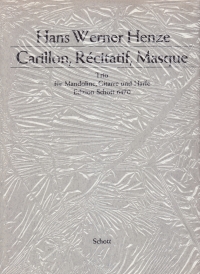 Henze Carillon Recitatif Masque Mdln, Hrp & Gtr Sheet Music Songbook