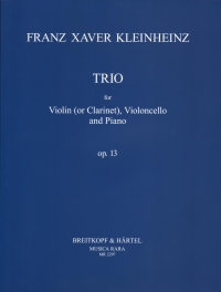 Kleinheinz Trio Op13 Violin Or Clarinet Cello & Pf Sheet Music Songbook