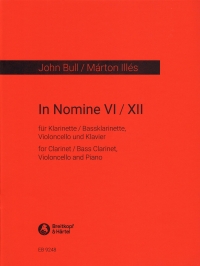 Bull Illes In Nomine Vi:xii Cl Bass Cl Vc & Pf Sheet Music Songbook