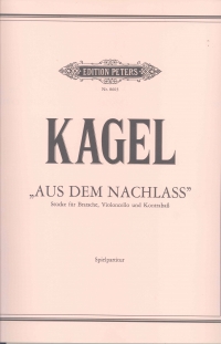 Kagel Aus Dem Nachlass String Trio Sheet Music Songbook
