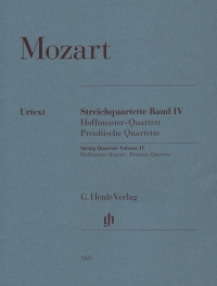 Mozart String Quartets Vol 4 Hoffmeister Prussian Sheet Music Songbook