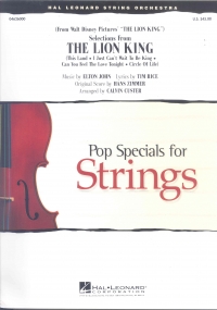 Lion King Selections Pop Specials For Strings Sheet Music Songbook