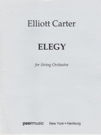 Carter Elegy String Orchestra Score Sheet Music Songbook