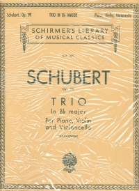 Schubert Piano Trio Bb Op99 Score & Parts Sheet Music Songbook