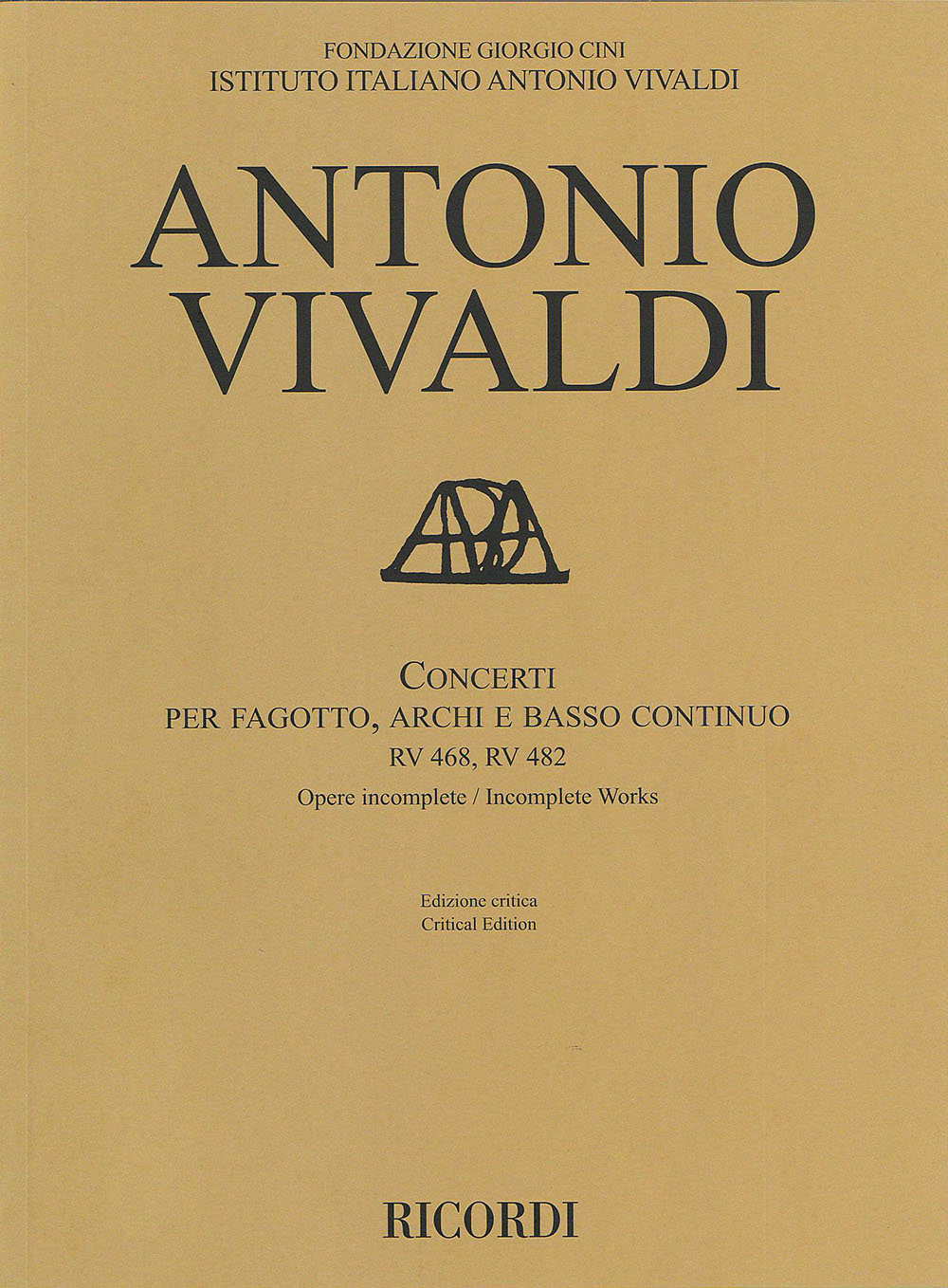 Vivaldi Concerti Rv 468 482 Per Fagotto Archi E Bc Sheet Music Songbook