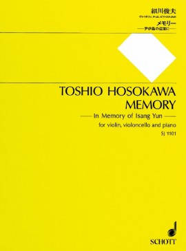 Hosokawa Memory Piano Trio Score & Parts Sheet Music Songbook
