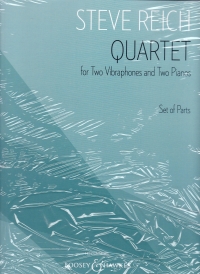 Reich Quartet 2 Vibraphones & 2 Pianos Parts Set Sheet Music Songbook