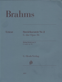 Brahms String Sextet No 2 G Op36 Parts Sheet Music Songbook