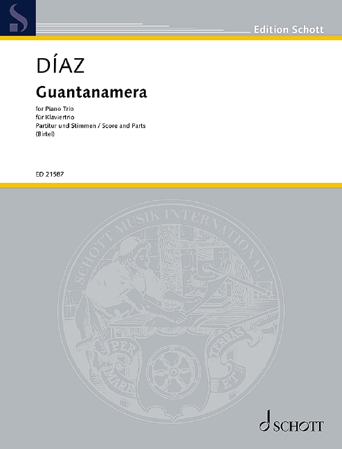 Diaz Guantanamera Violin Cello And Piano Sheet Music Songbook