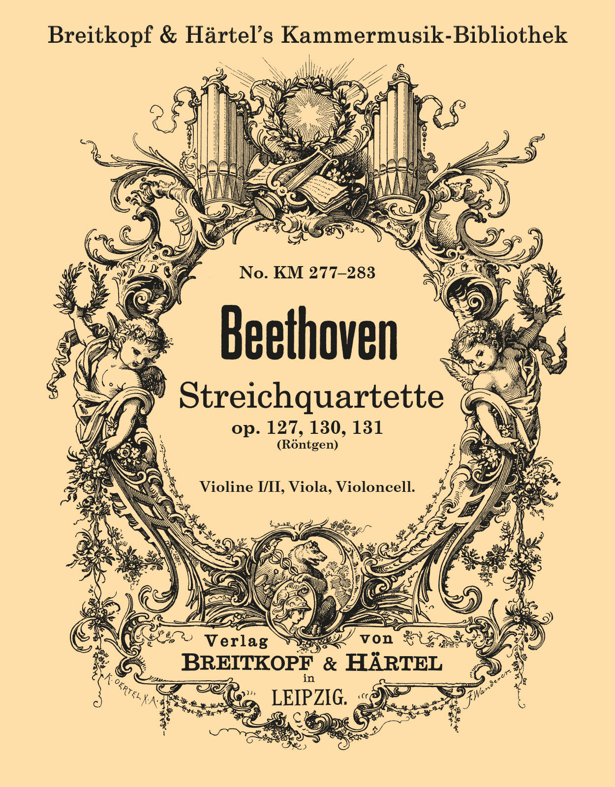 Beethoven String Quartets Op127, 130 & 131 Parts Sheet Music Songbook