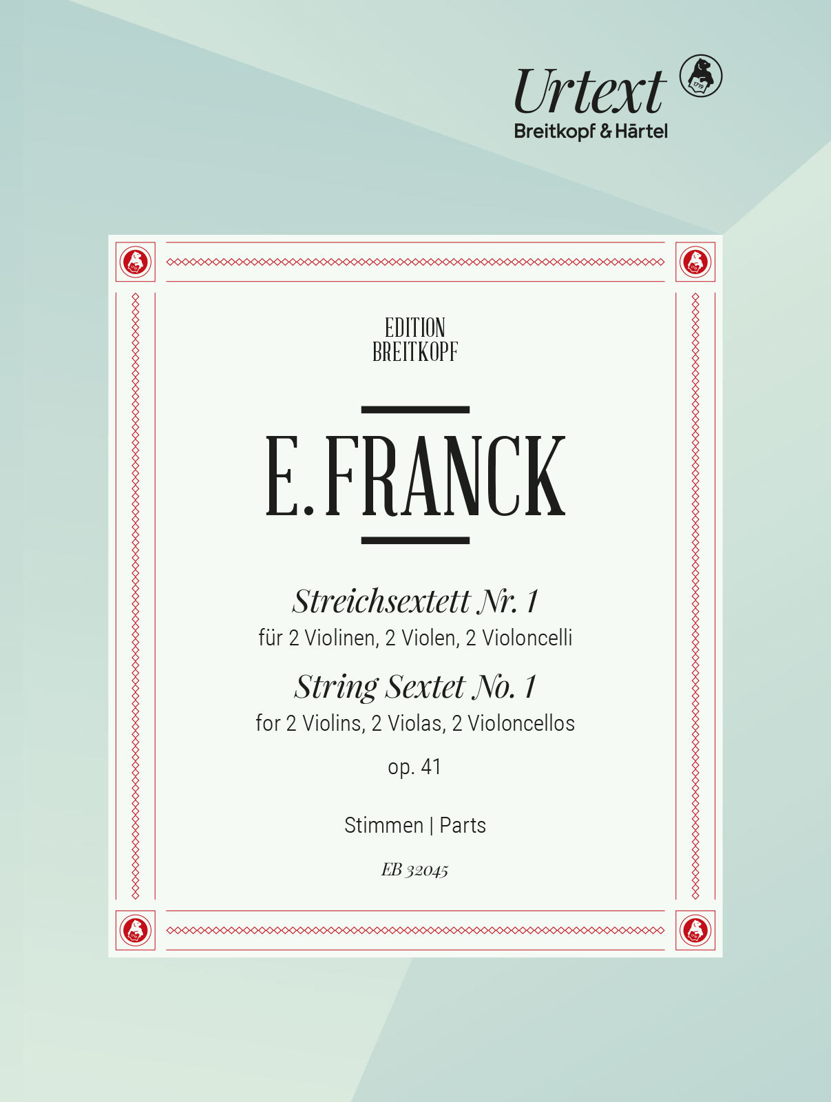 Franck String Sextet No1 Op41 Set Of Parts Sheet Music Songbook