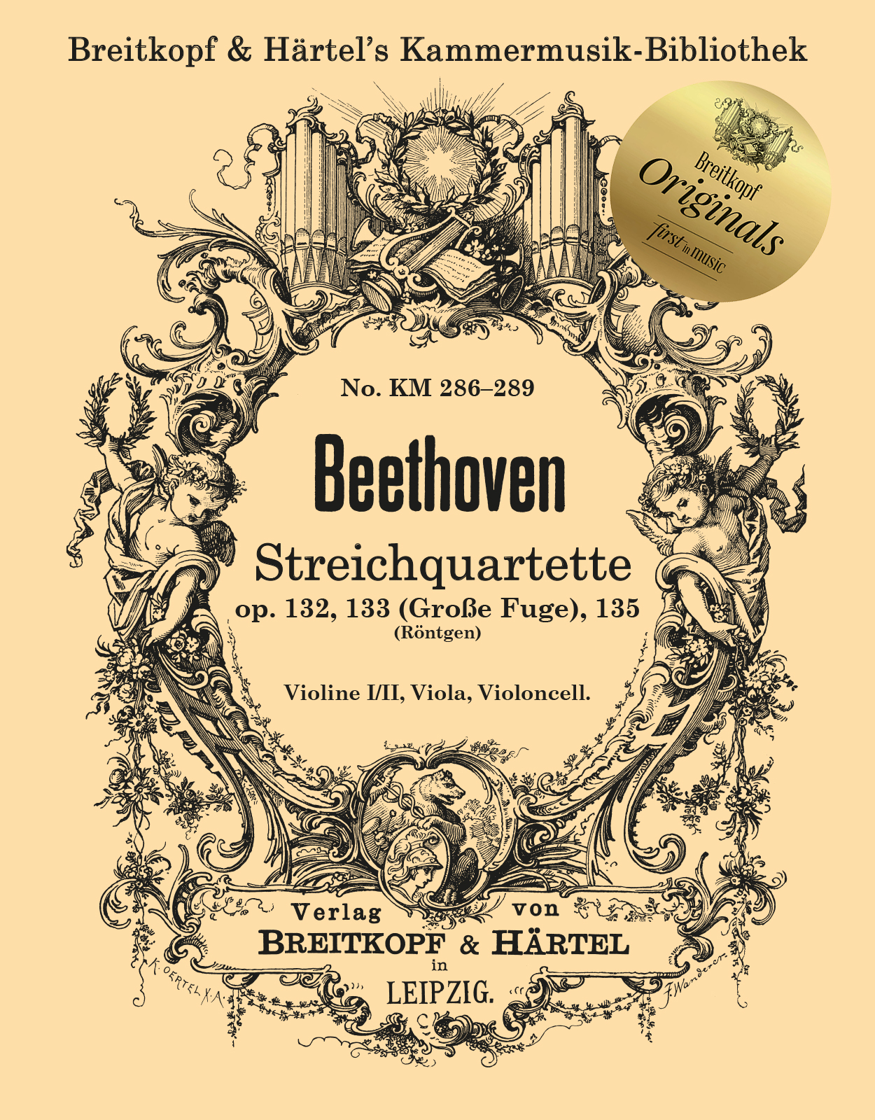 Beethoven Complete String Quartets Opp132,133,135 Sheet Music Songbook