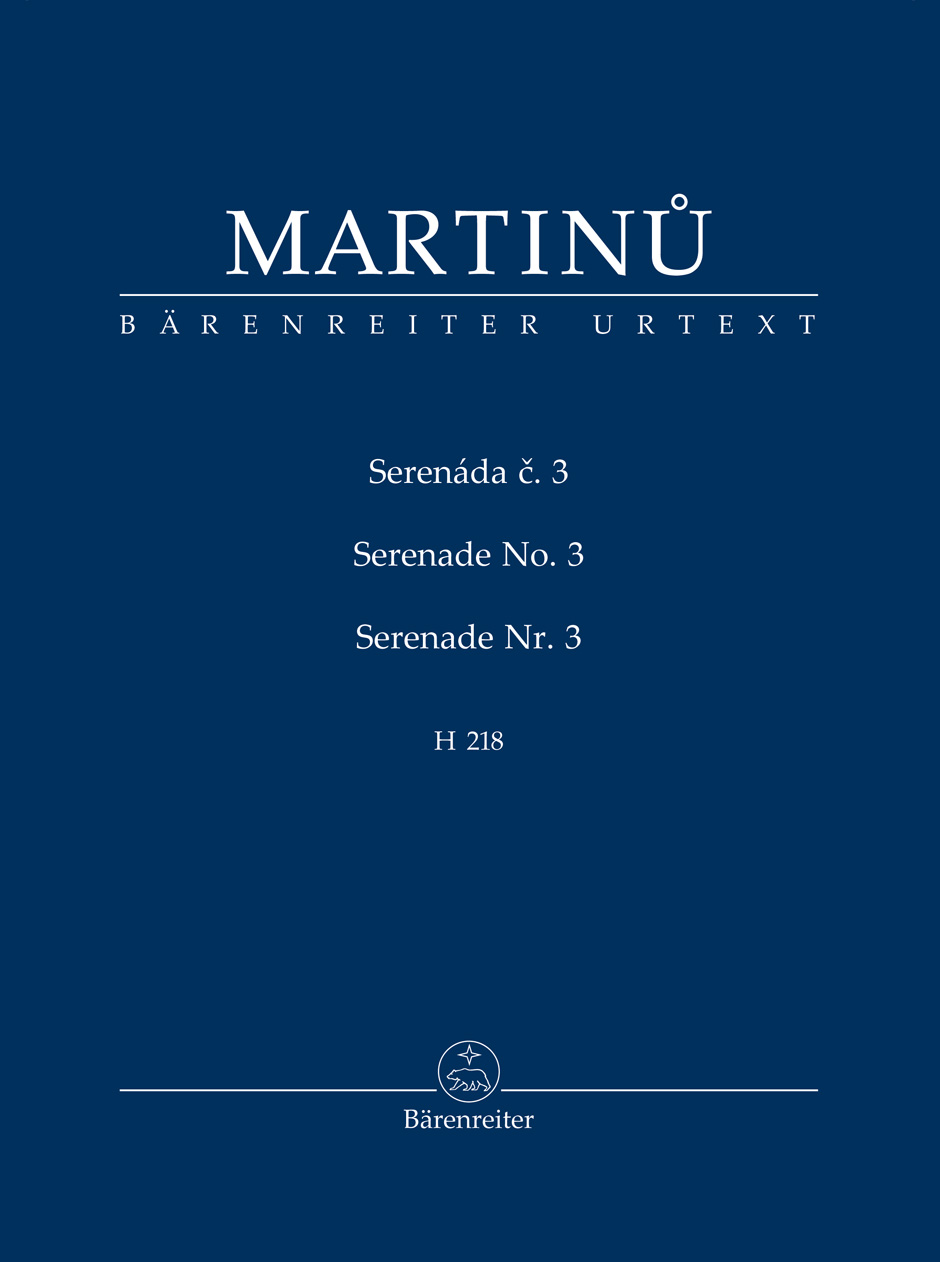 Martinu Serenade No 3 Mixed Ensemble Study Score Sheet Music Songbook