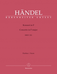 Handel Concerto In F Major Hwv 331 Score Sheet Music Songbook
