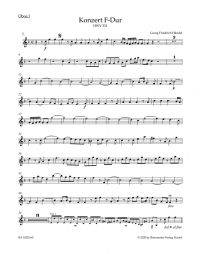 Handel Concerto In F Major Hwv 331 Wind Set Sheet Music Songbook