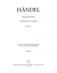 Handel Concerto In F Major Hwv 331 Cembalo Sheet Music Songbook