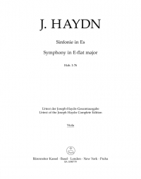 Haydn Symphony No.76 E-flat Major Hob.i:76 Viola Sheet Music Songbook