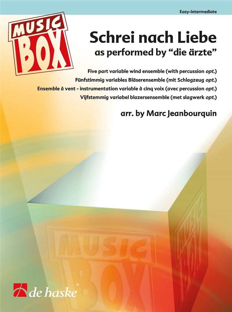 Jeanbourquin Schrei Nach Liebe 5-part Winds Sc/pts Sheet Music Songbook