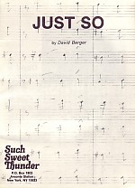 Just So Such Sweet Thunder Series Sheet Music Songbook