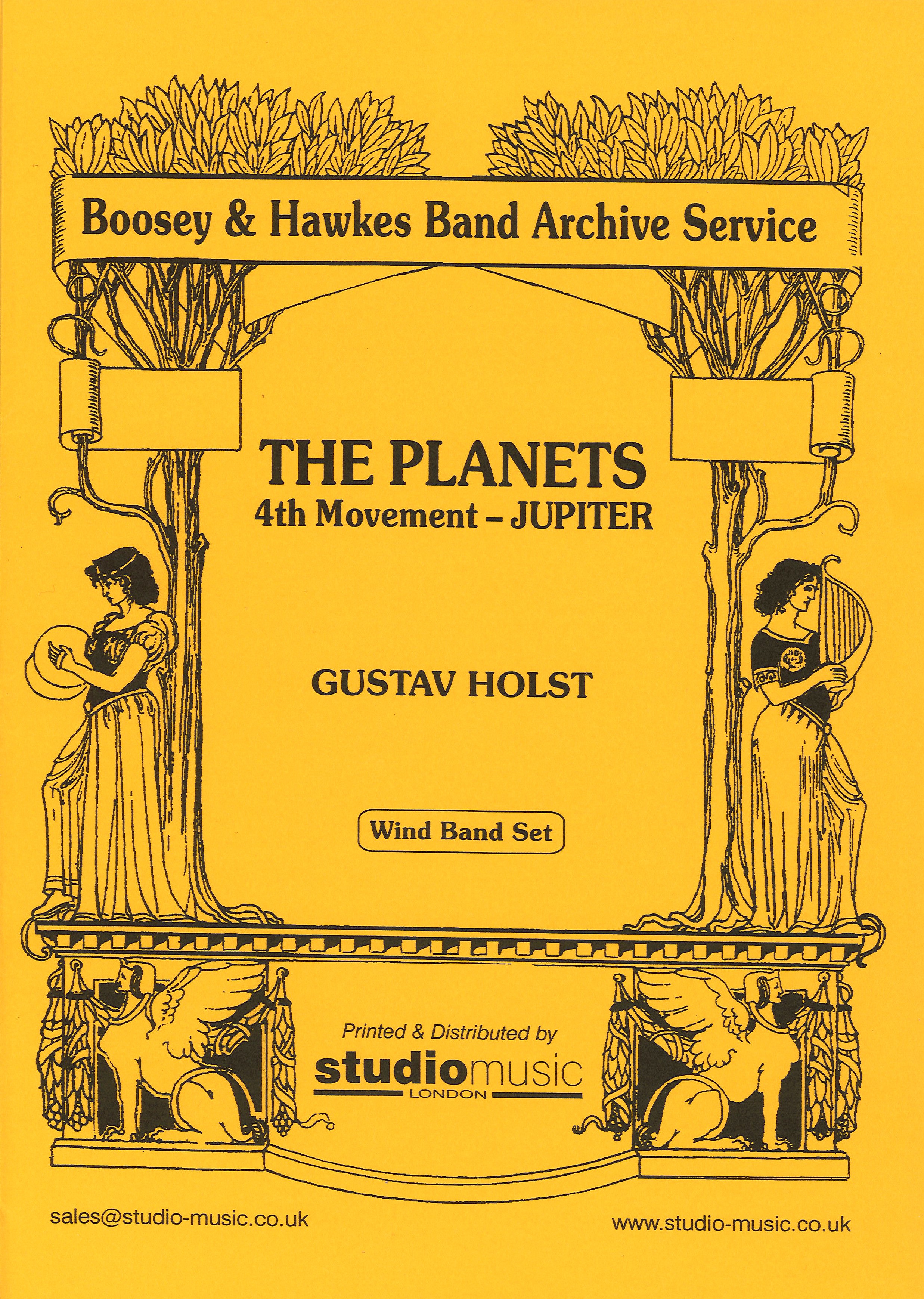 Holst Jupiter (the Planets) Symphonic Band Sc/pts Sheet Music Songbook