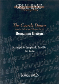 Britten 5 Courtly Dances From Gloriana Symph Band Sheet Music Songbook