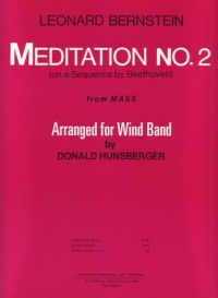 Bernstein Meditation No 2 Symphonic Band Sc/pts Sheet Music Songbook