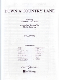 Copland Down A Country Lane Symphonic Band Score Sheet Music Songbook