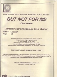 Chet Baker But Not For Me Db Big Band Sheet Music Songbook