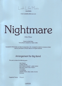 Nightmare Big Band Artie Shaw Jazz Series Sheet Music Songbook