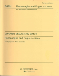 Passacaglia And Fugue Cmin Bach Concert Band Sc&pt Sheet Music Songbook