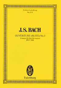 Bach Overture (suite) No3 Dmajor Bwv 1068 Min Scor Sheet Music Songbook